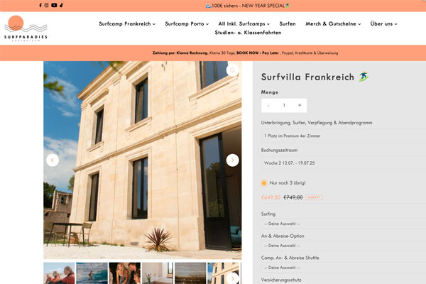 surfvilla frankreich montalivet