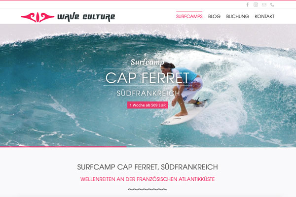 wave culture surfcamp cap ferret